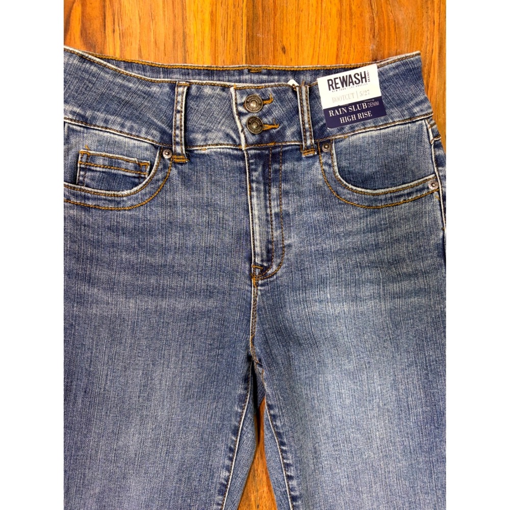 Wrangler High Rise Flare Jeans Size 27 Blue Medium Wash Western Boho Denim - Picture 2 of 7